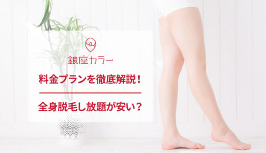 銀座カラーの料金プランを解説！全身が安い？